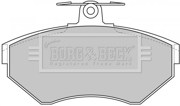 BORG & BECK stabdžių trinkelių rinkinys, diskinis stabdys BBP1607